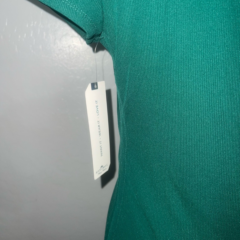 Almost Famous Green Ruched Bodycon Mini Dress - Picture 3 of 4